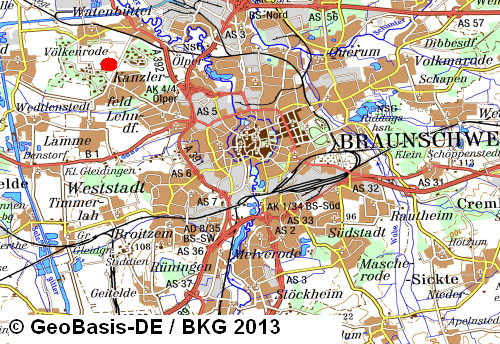 Karte Braunschweig